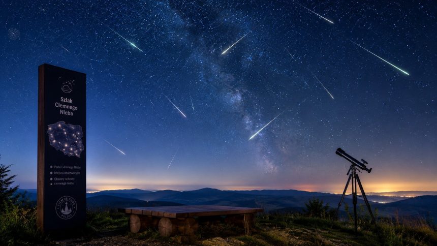 Perseidy 2026 nad Polską osiągną maksimum nocą z 12 na 13 sierpnia. Sprawdź mapę ciemnych miejsc, najlepsze godziny obserwacji i zasady oglądania meteorów bez teleskopu już teraz!