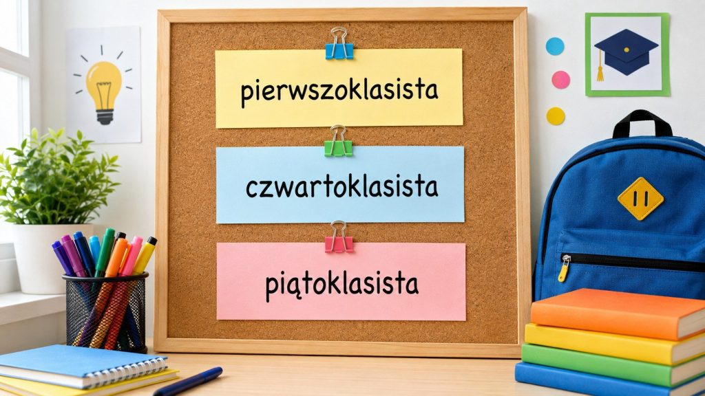 „Pierwszoklasista” czy „pierwszo klasista”? Tak zapisuje się nazwy uczniów poszczególnych klas