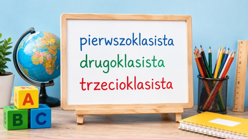 Pierwszoklasista czy pierwszo klasista? Sprawdź poprawną pisownię, odmianę i nazwy uczniów od pierwszej do ósmej klasy. Praktyczne przykłady do dokumentów, ogłoszeń i wiadomości szkolnych.