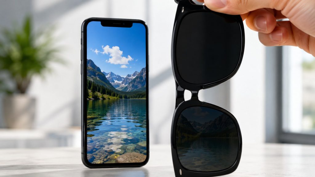 Dlaczego ekran telefonu robi się czarny w okularach polaryzacyjnych? Obróć telefon i sprawdź