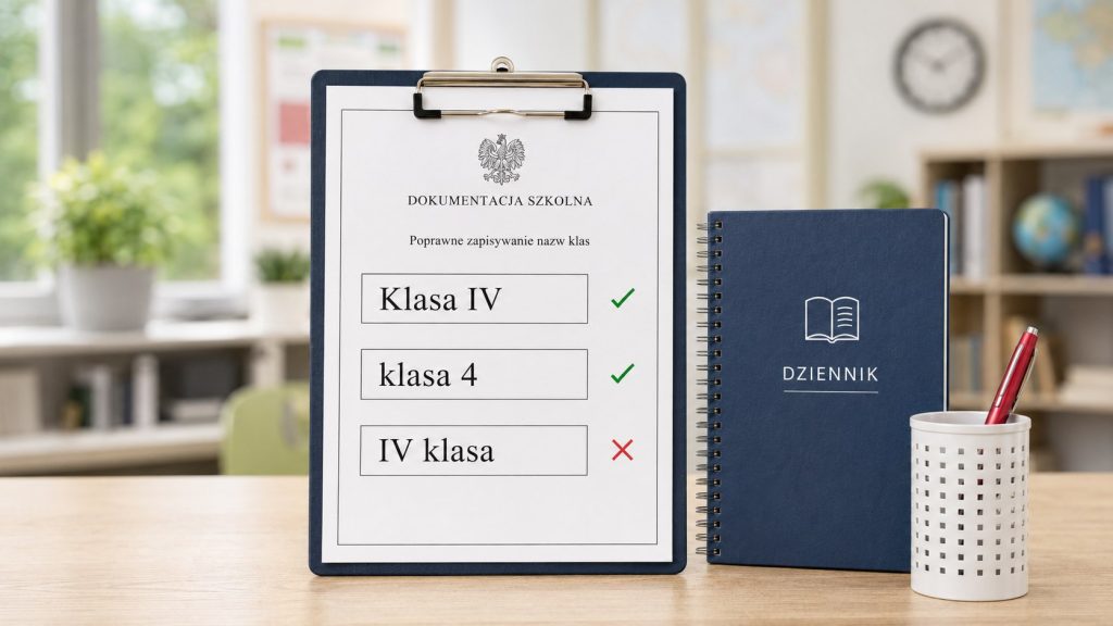 Klasa IV, klasa 4 czy IV klasa? Jak poprawnie zapisywać klasy w dokumentach szkolnych
