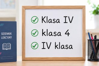 Klasa IV, klasa 4 czy IV klasa? Sprawdź jaki zapis jest poprawny w dokumentach szkolnych, świadectwach, planach lekcji i pismach oraz kiedy używać cyfr rzymskich, a kiedy arabskich. Poznaj te zasady.