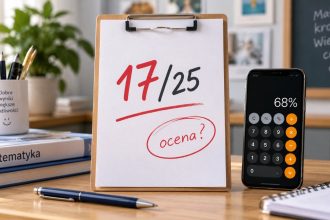 17 z 25 punktów to 68%. Jaka to ocena w szkole? Wyjaśniamy, dlaczego sam procent nie wystarcza, gdzie sprawdzić progi i kiedy 68% może oznaczać ocenę dostateczną albo dobrą według zasad szkoły.