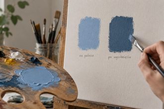 Dlaczego akryl po wyschnięciu ciemnieje, choć na palecie kolor był idealny? Wyjaśniamy wet-to-dry color shift, rolę spoiwa, pigmentu, wody i światła oraz pokazujemy, jak przewidzieć końcowy efekt już