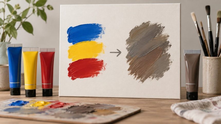 Jak nie uzyskać brudnych kolorów podczas mieszania farb? Poznaj 7 połączeń, które tworzą szarość lub brąz, i sprawdź zasady doboru pigmentów, proporcji oraz temperatury barw w praktyce.