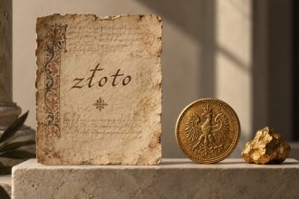 Skąd pochodzi słowo „złoto”? Wyjaśniamy jego prasłowiańskie i praindoeuropejskie korzenie, pierwotny związek z blaskiem i jasną barwą oraz drogę do dzisiejszego znaczenia w polszczyźnie.