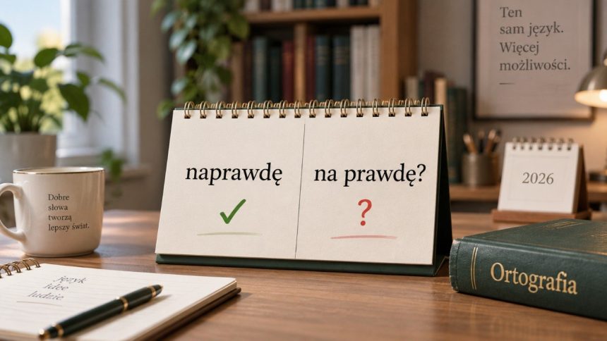„Naprawdę” czy „na prawdę”? Sprawdź, kiedy pisać łącznie, kiedy rozdzielnie i czy reforma ortografii 2026 zmieniła tę zasadę. Przykłady, test znaczeniowy i oficjalne źródła RJP oraz NCK. na 2026 rok.