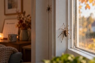 Pająki w domu we wrześniu nie pojawiają się głównie przez chłód. Sprawdź, jak okres godowy, wędrówki samców i otwarte okna powodują jesienny wzrost liczby spotkań z pająkami.