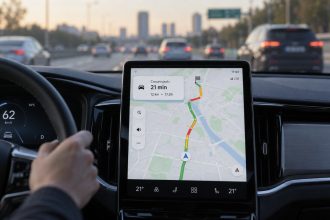 Jak Google Maps liczy czas przyjazdu, gdy samochód zmienia prędkość? Wyjaśniamy rolę danych live, historii ruchu, AI, korków i ciągłego przeliczania ETA podczas jazdy po trasie. Bez zgadywania.