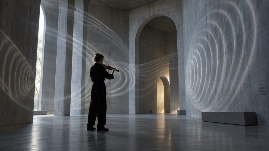 Muzyka site-specific powstaje dla konkretnego miejsca. Wyjaśniamy, jak akustyka, pogłos, architektura i dźwięki otoczenia zmieniają utwór po przeniesieniu go do innej przestrzeni oraz sposób odbioru.