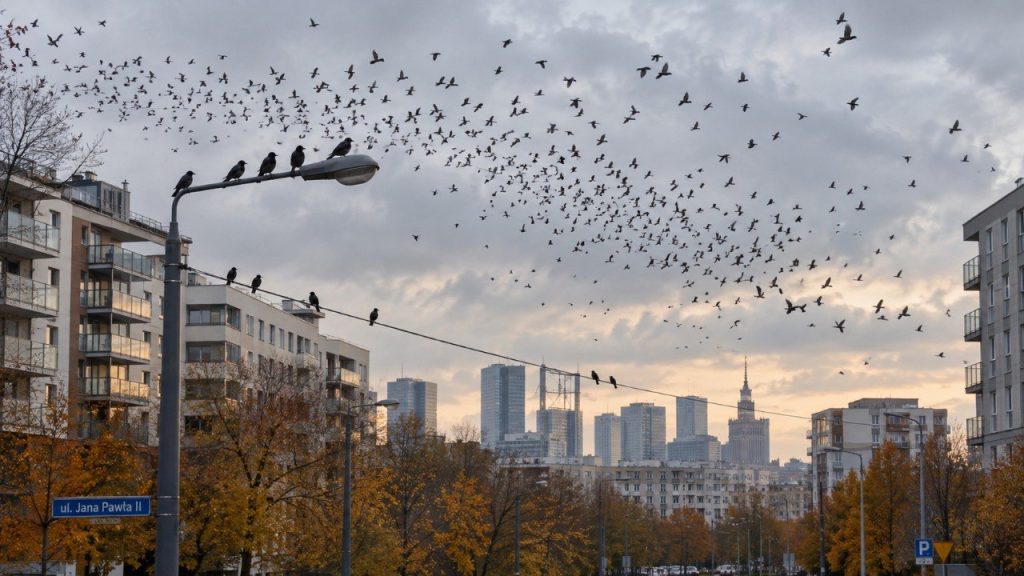 Ptaki zbierają się w duże stada nad polskimi miastami: dlaczego robią to przed jesienną migracją