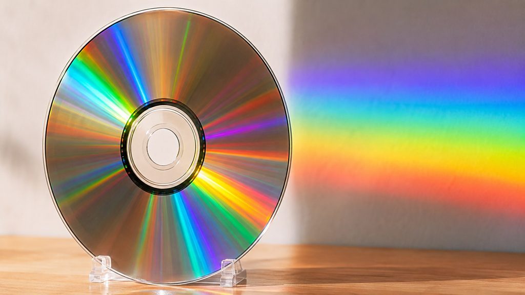 Dlaczego na płycie CD widać tęczę? Zwykły krążek pokazuje zjawisko dyfrakcji światła