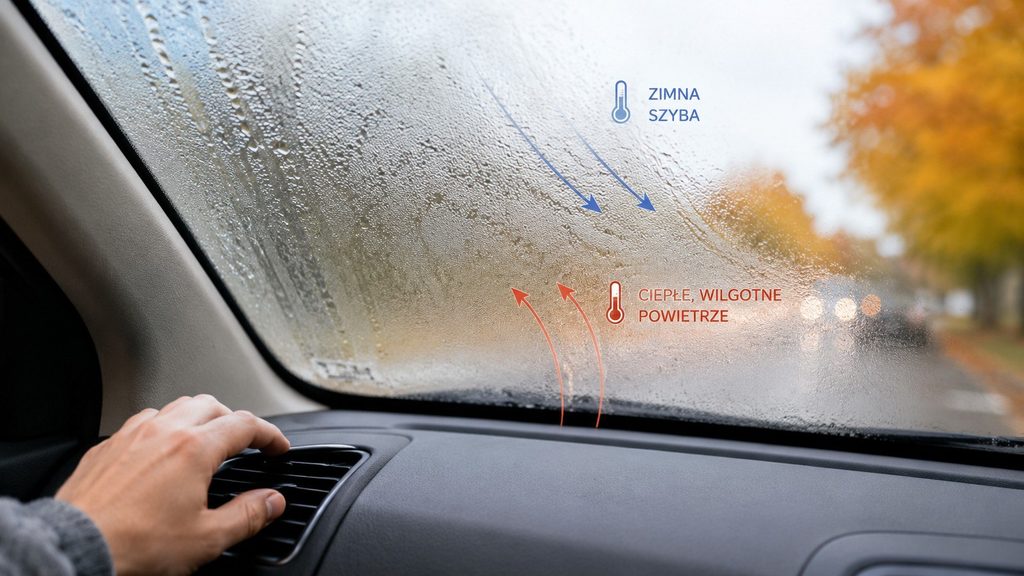 Dlaczego szyby samochodu parują od środka jesienią? Temperatura szkła jest kluczowa