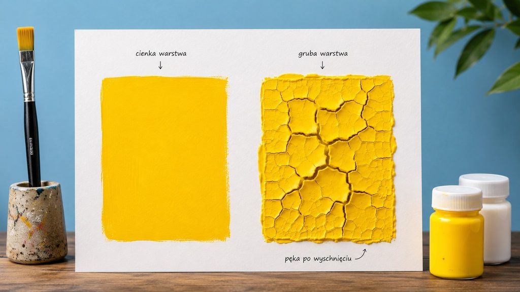 Dlaczego farba plakatowa pęka po wyschnięciu? Gruba warstwa może zniszczyć całą pracę